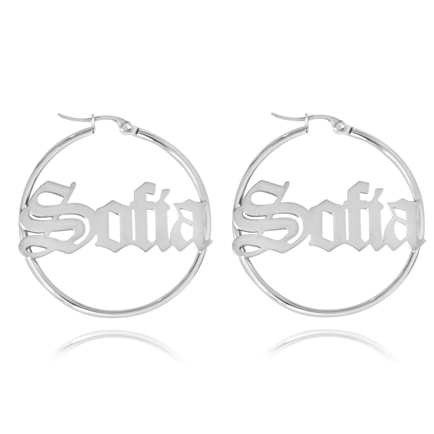 Boucles d'oreilles Créoles Gothic Personnalisés