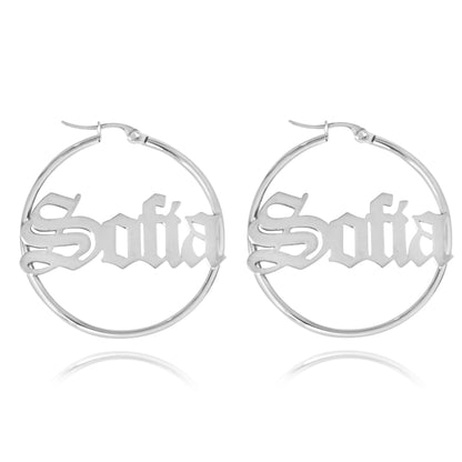 Boucles d'oreilles Créoles Gothic Personnalisés