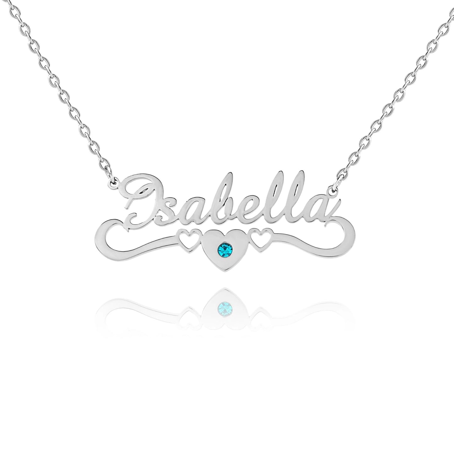 Collier Prénom et Couronne de coeurs