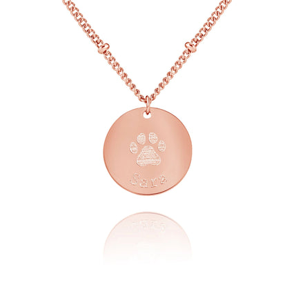 Collier Personnalisé avec Empreinte de Patte