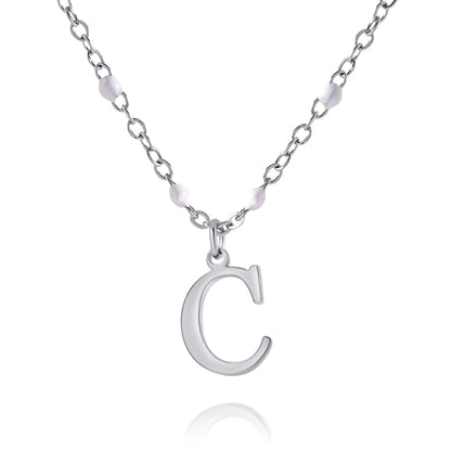 Naamketting met Initiaal & Kralenketting Gepersonaliseerd