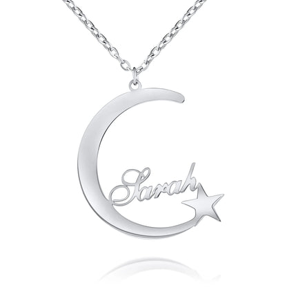 Collier Lune et Étoile Personnalisé