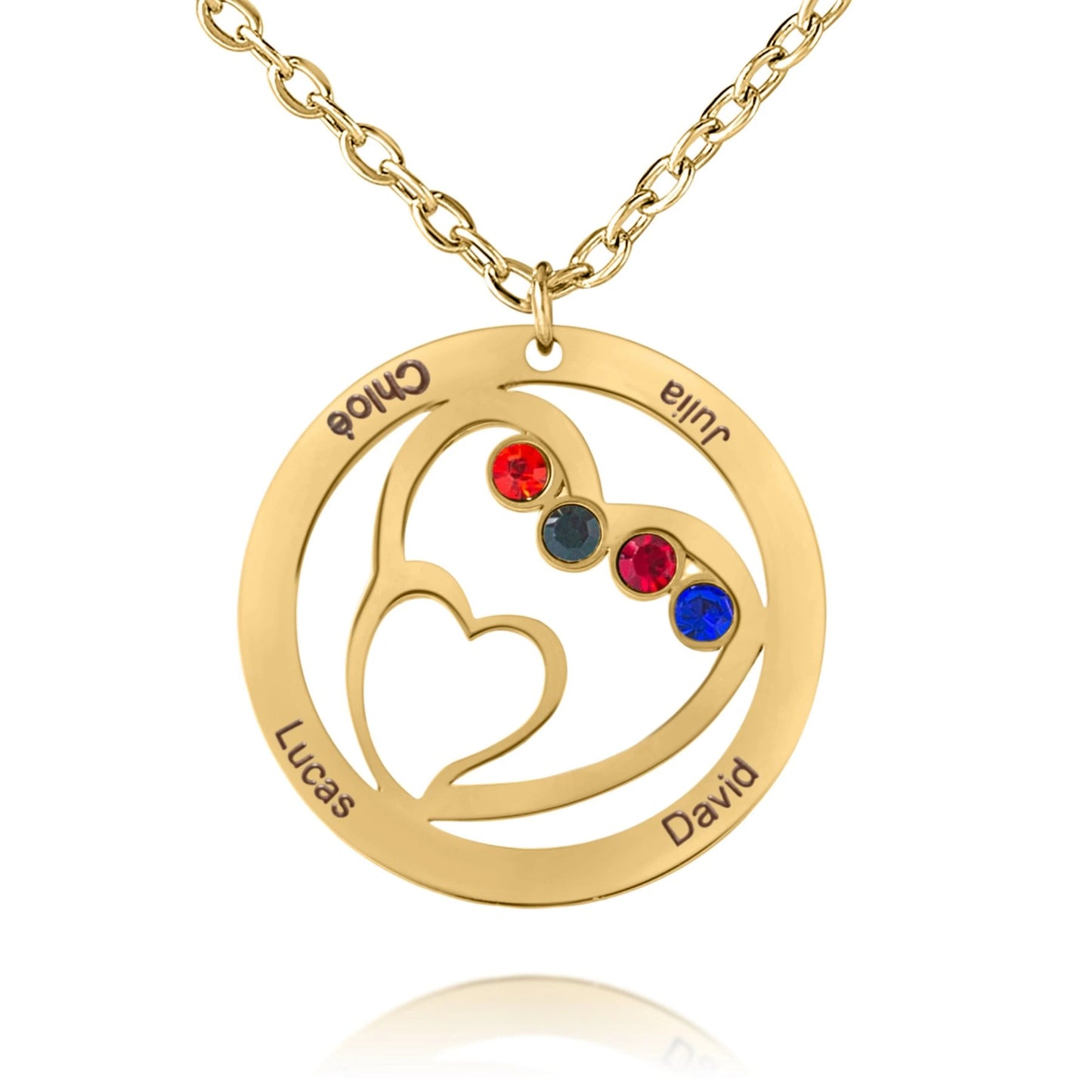 Collier Arbre de Vie Personnalisé avec Pierres de Naissance