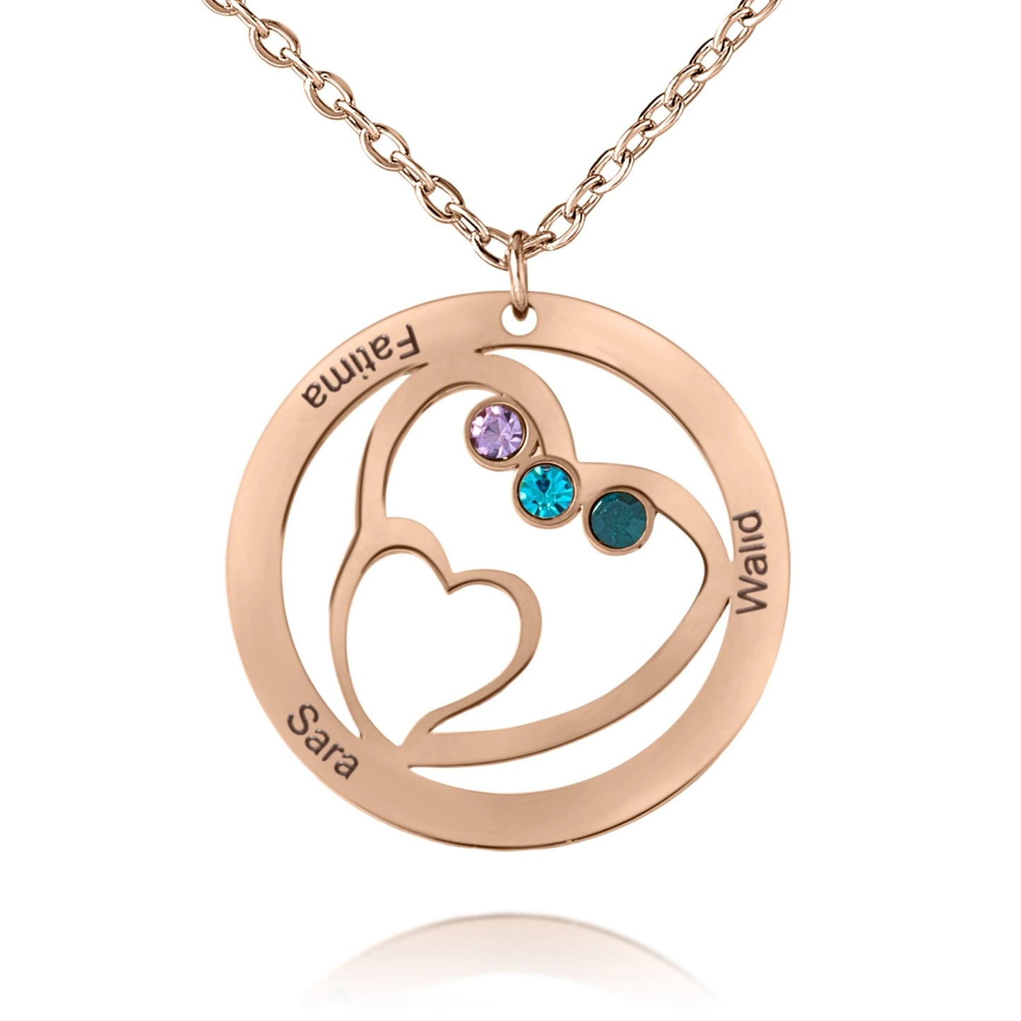 Collier Arbre de Vie Personnalisé avec Pierres de Naissance