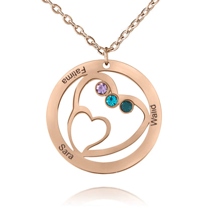 Collier Arbre de Vie Personnalisé avec Pierres de Naissance