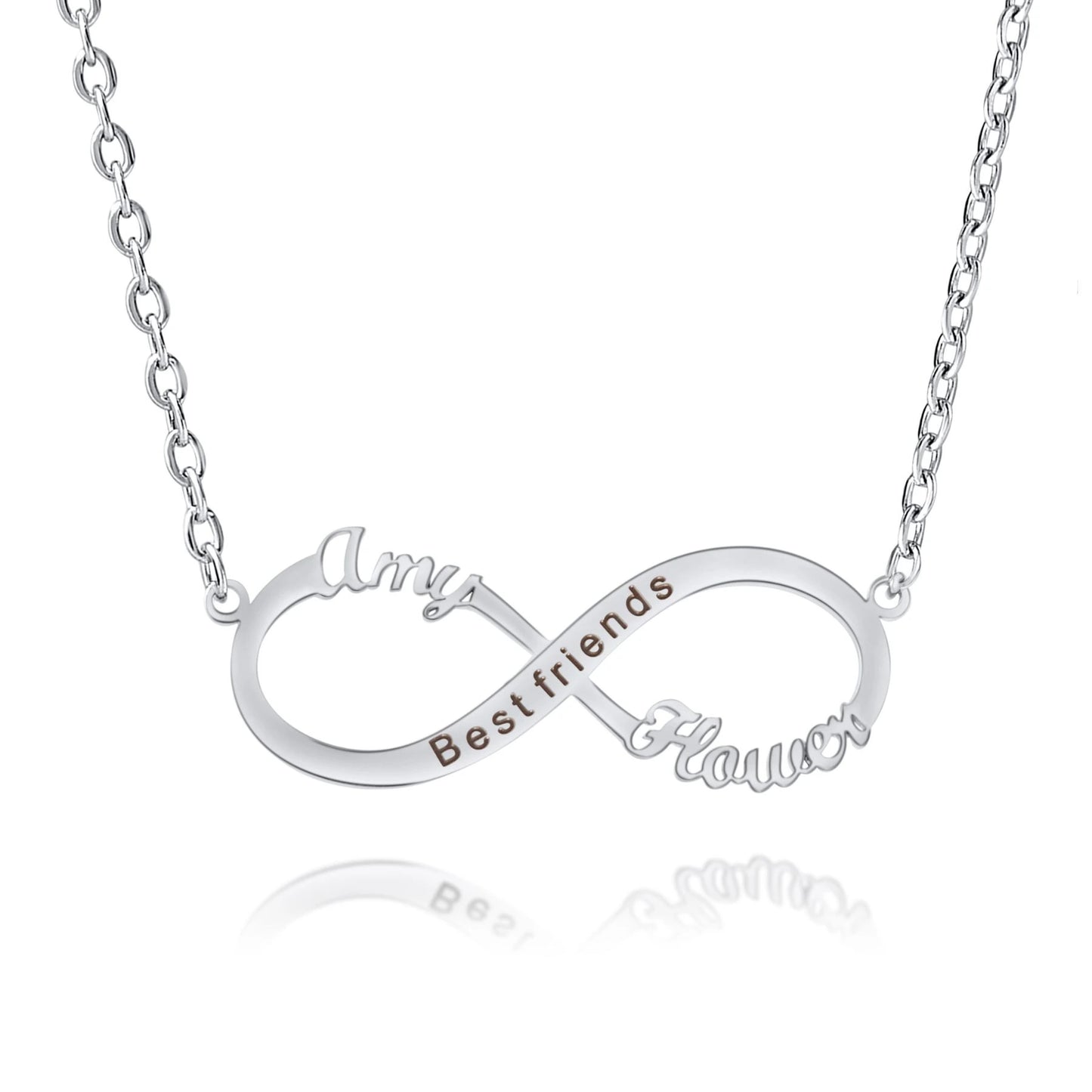 Collier Infini Personnalisé avec 3 Inscriptions
