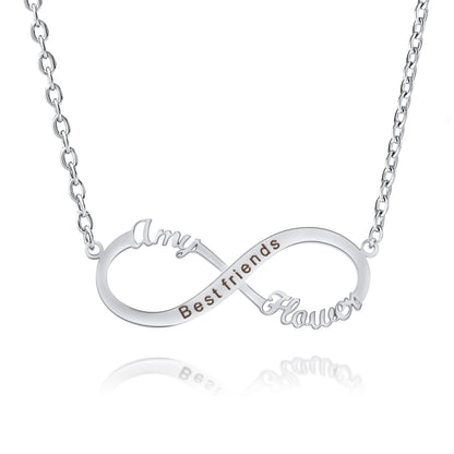 Collier Infini Personnalisé avec 3 Inscriptions